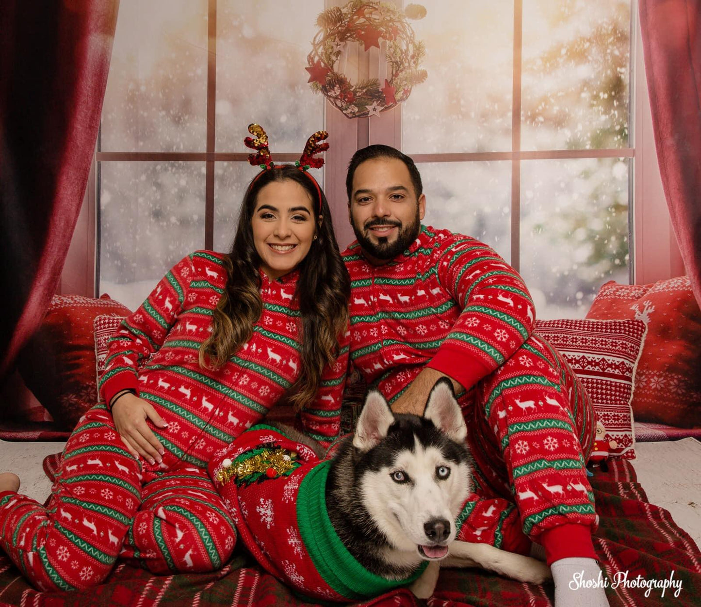 Window Christmas Photography Backdrops for Picture