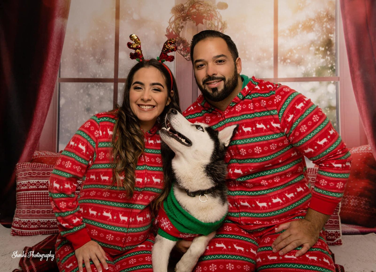 Window Christmas Photography Backdrops for Picture