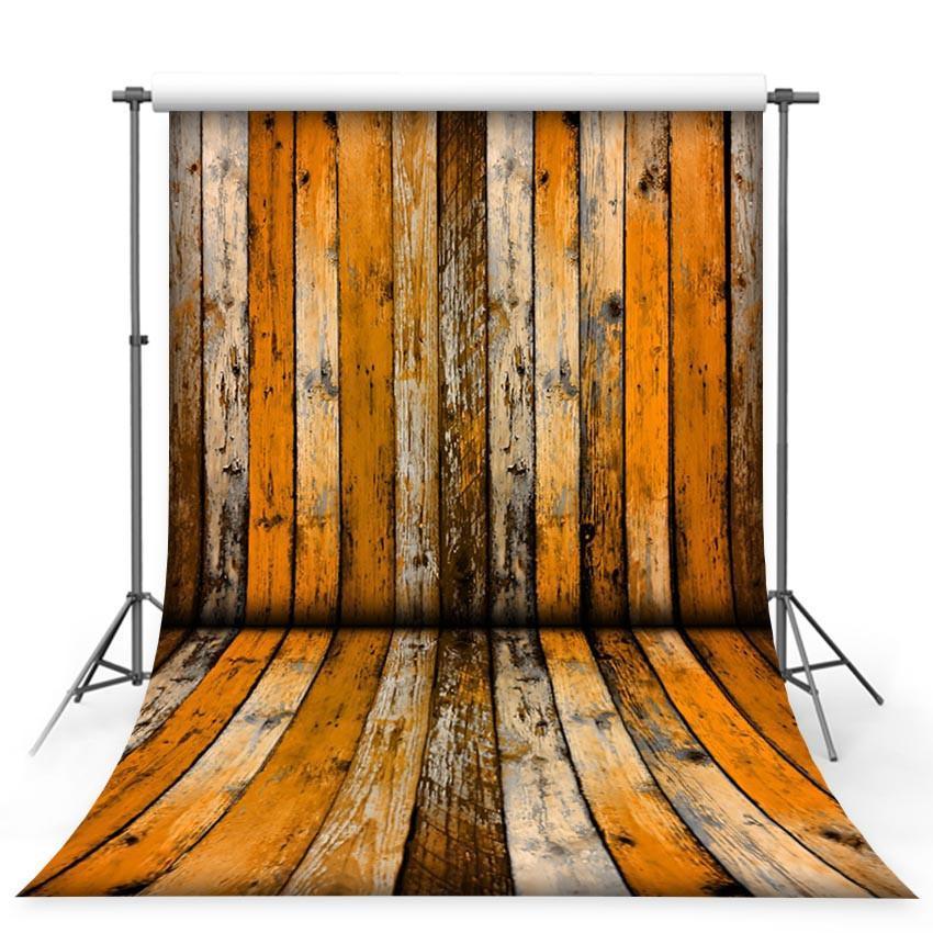 Yellow Wood Floor Backdrop Grunge Photography Background