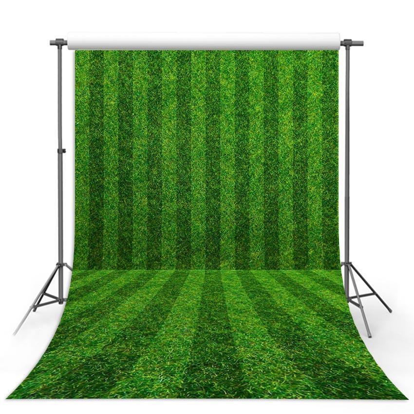 Green Grass Strips Floor Backdrop Sports Photography Background