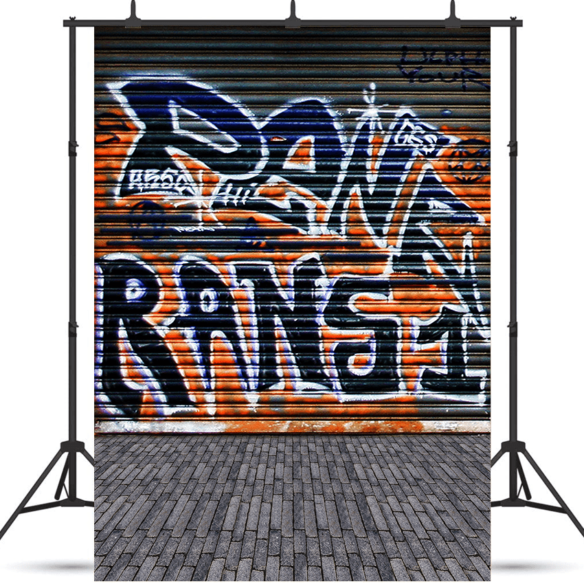 Graffiti On Gray Wall Backdrop for Photography SBH0566