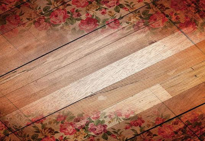 Wedding Wooden Red Rose Photography Backdrops for Picture