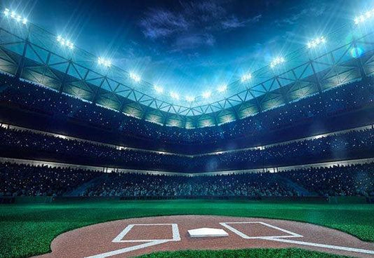 Night Stadium Backdrop Basketball Field Photography Background
