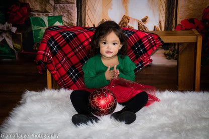 Socks Bow Brick Fireplace Christmas Photo Booth Backdrops