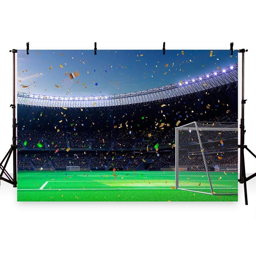 Sports Green Grass Backdrop Football Field Photography Background