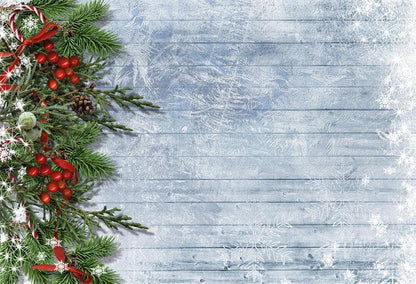 Christmas photo background branches snowflakes wooden wall background