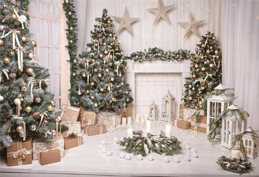 Wood Floor Gift Christmas Photography Backdrops