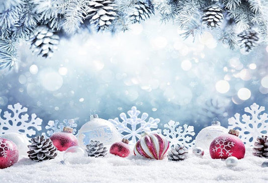 Winter Snow Bell Backdrop for Photography Prop