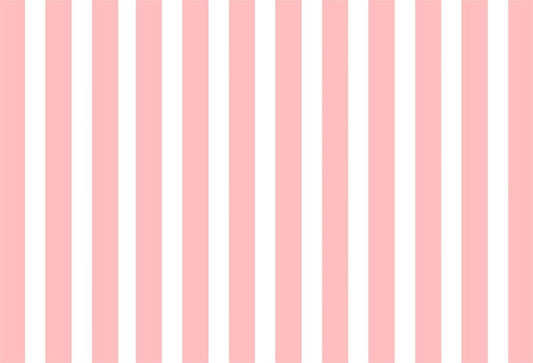White and Pink Stripes Baby Show Table Banner Backdrops