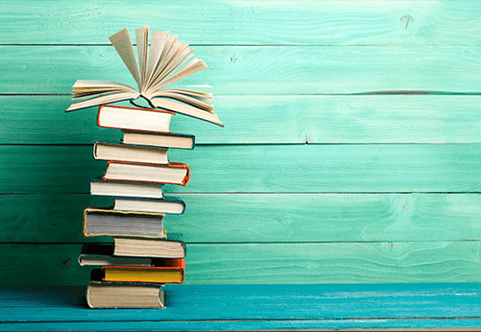 Back to School Composition with Vintage Old Hardback Books Photography Backdrop?SBH0110