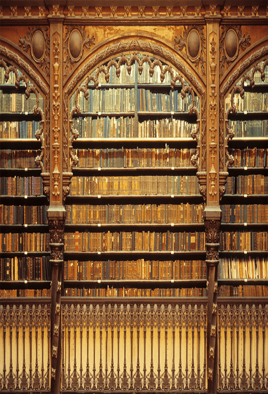 Old Antique Library Bookshelf Backdrop for Photo SBH0430